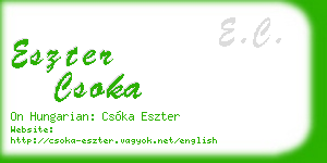 eszter csoka business card